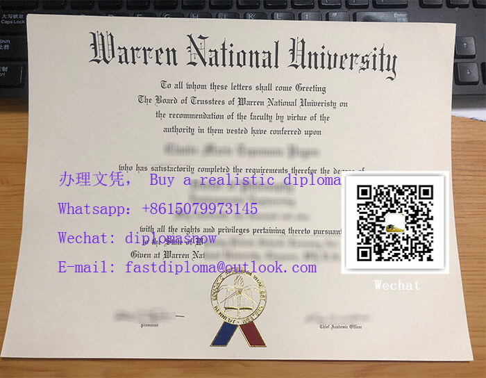 Warren State University diploma