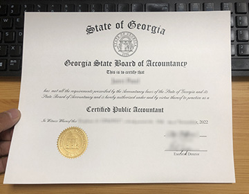 Where can I get a State of Georgia CPA certificate in the USA?