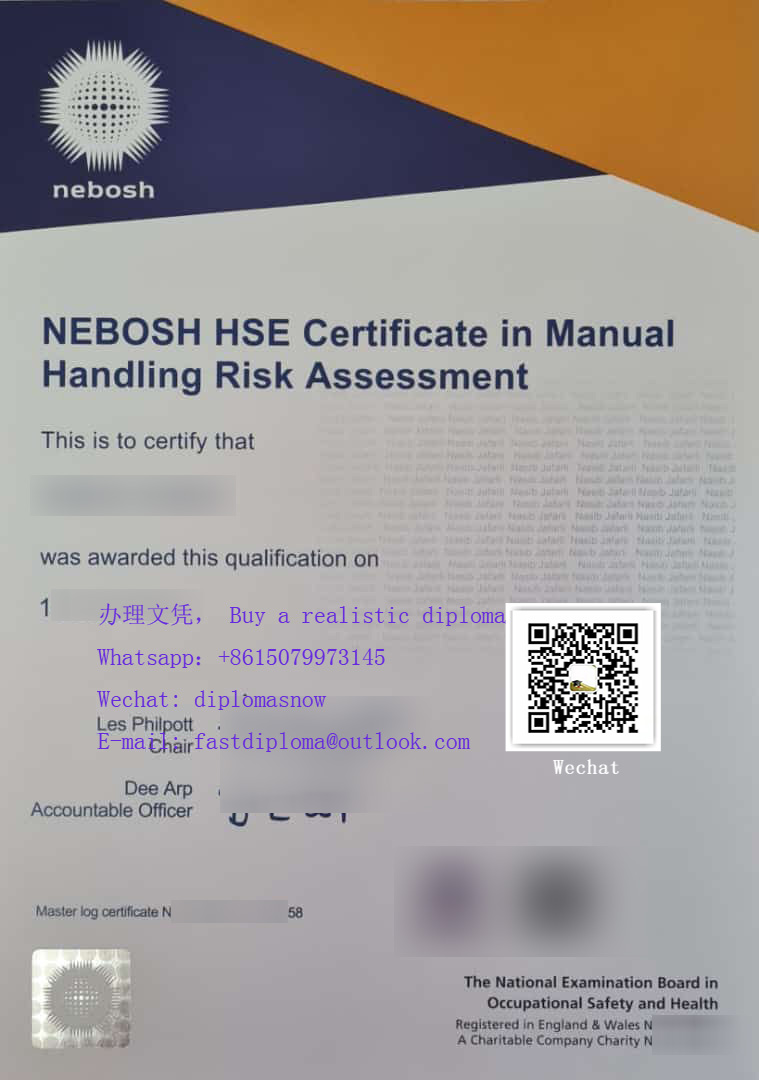 Nebosh HSE Certificate in Manual Handling Risk Assessment