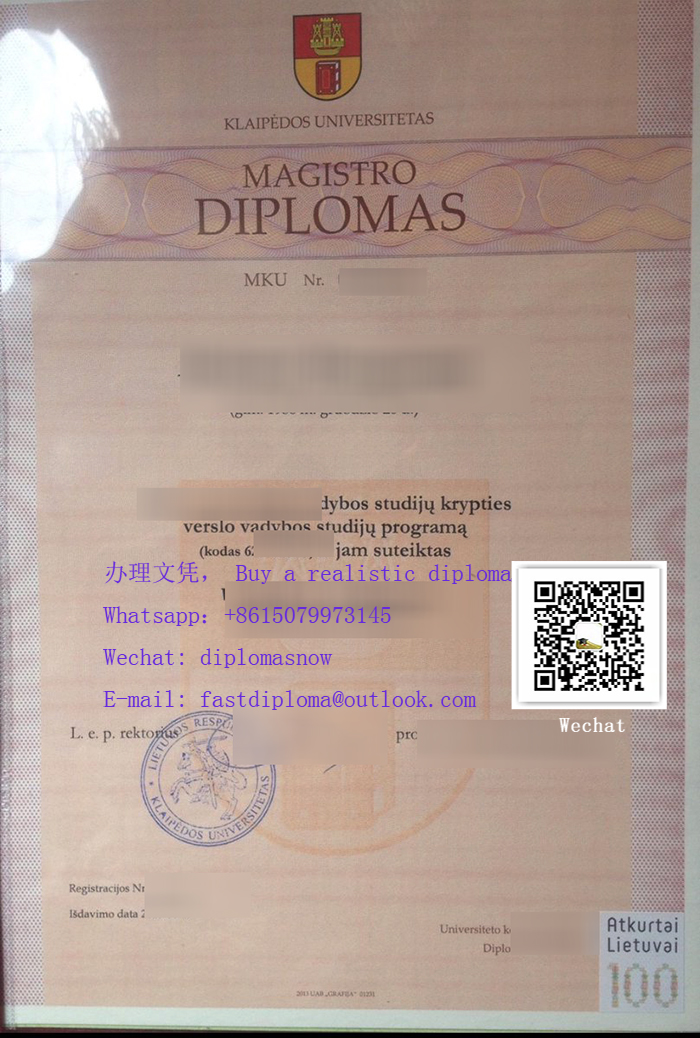 Klaipėdos universitetas diploma