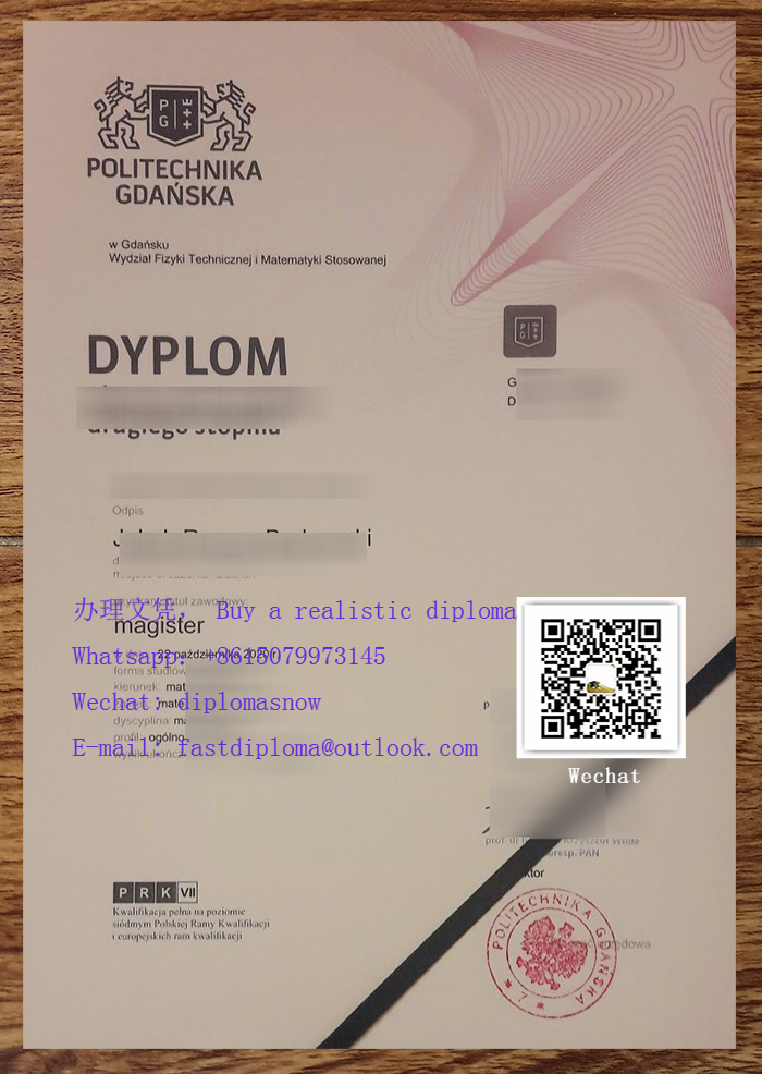 Politechnika Gdańska diploma