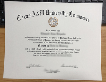 Texas A&M University–Commerce Degree Certificate for Sale