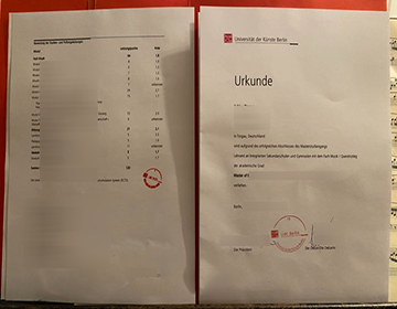 Where can I order a Universität der Künste Berlin diploma and transcript?