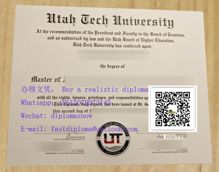 Utah Tech University Diploma