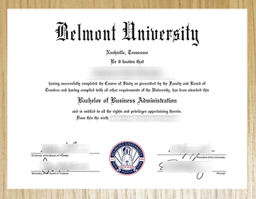 Belmont University diploma