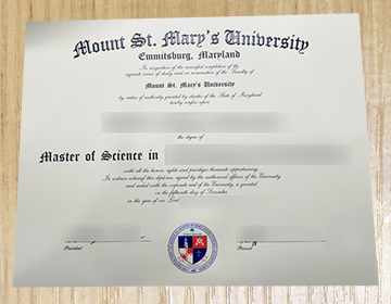 Mount St. Mary's University degree sample