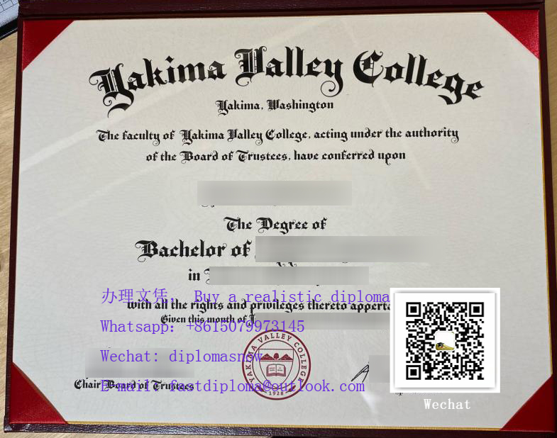 Yakima Valley College degree certificate