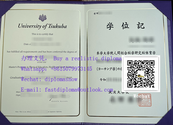 筑波大学学位证书，University of Tsukuba degree certificate